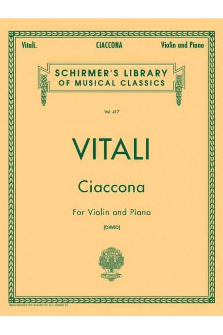 Vitali Ciaccona in g minor for Violin (Schirmer)