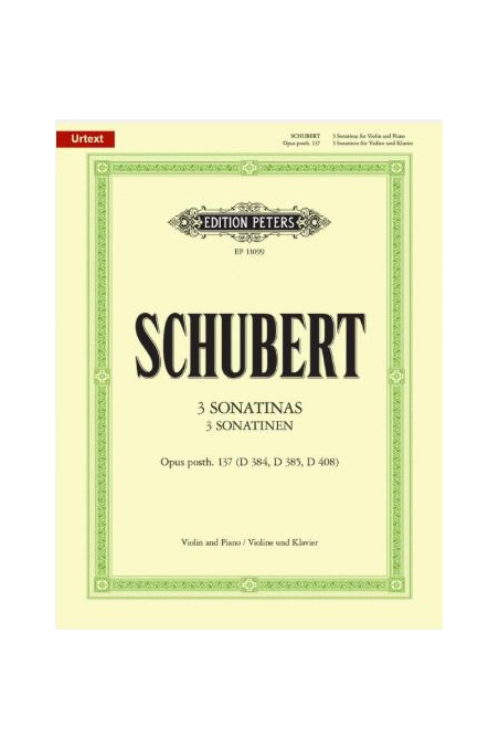 Schubert 3 Sonatinas - violin and piano (Peters)