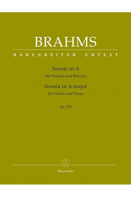 Sonata in A major Op 100 Violin/Piano by Brahms (Barenreiter)