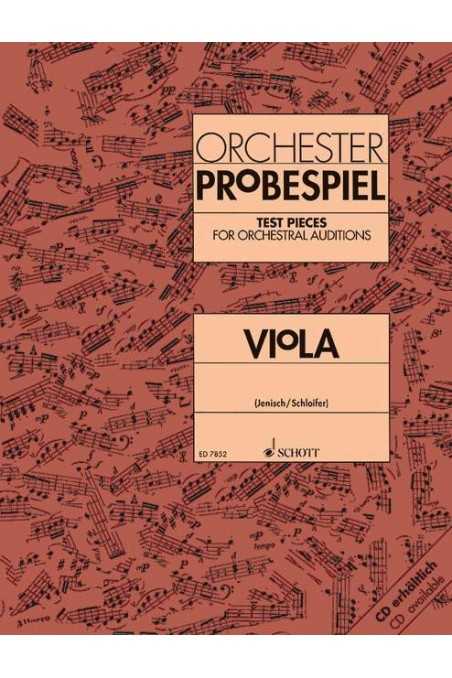 Orchester Probespiel Test Pieces for Orchestral Auditions Viola (Schott)