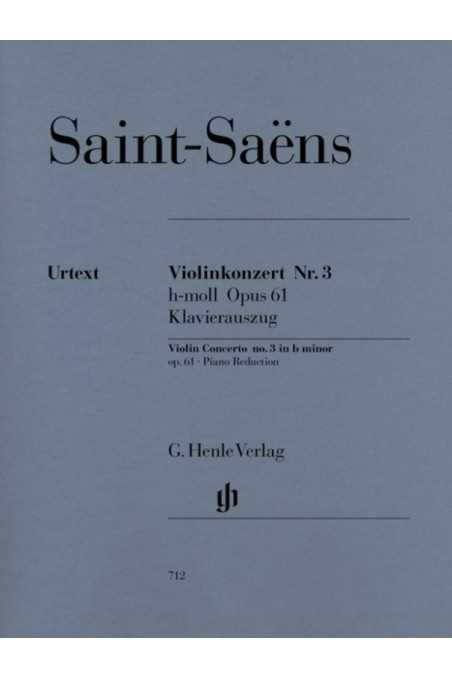 Saint-Saens, Concerto No 3 in B Minor Op 61 for Vln and Piano (Henle)