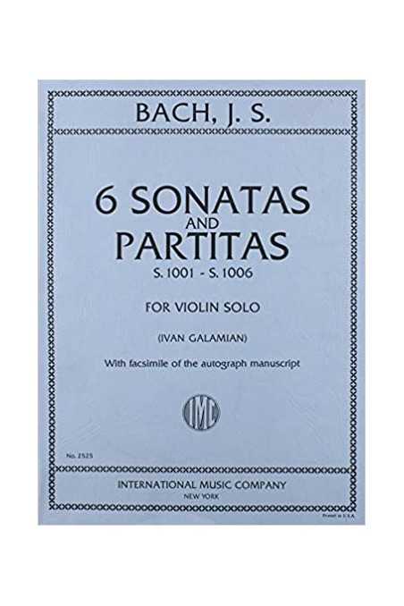Bach, 6Sonatas and Partitas for Violin Ed Galamian (IMC)
