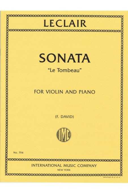 Leclair, Sonata in C Minor 'Le Tombeau' for Violin and Piano (IMC)