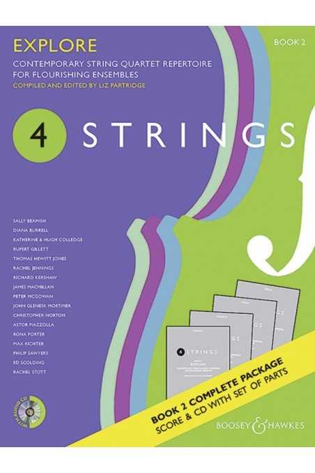 4 Strings - Contemporary String Quartet Repertoire for New and Developing Ensembles Book 2 (Score, Parts, CD)