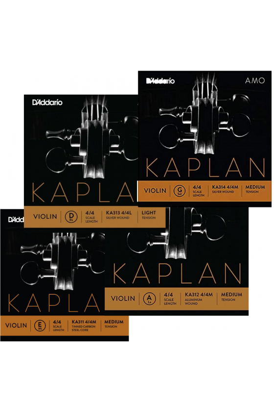 Kaplan Amo Violin String Set 4/4 by D'Addario