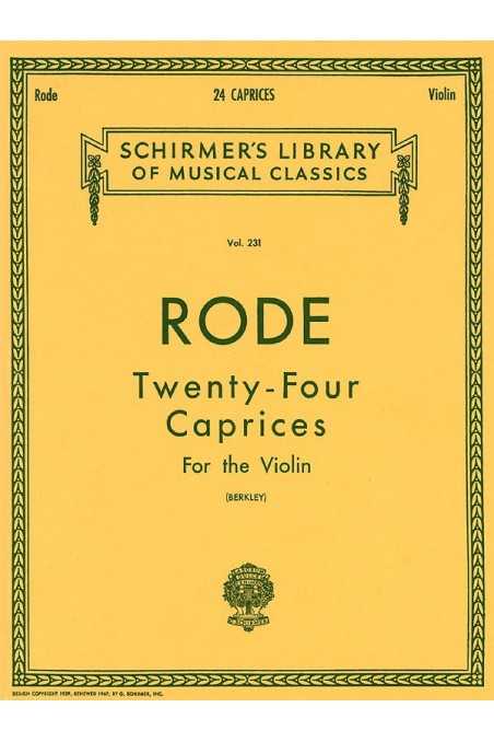 Rode, 24 Caprices for the Violin (Schirmer)
