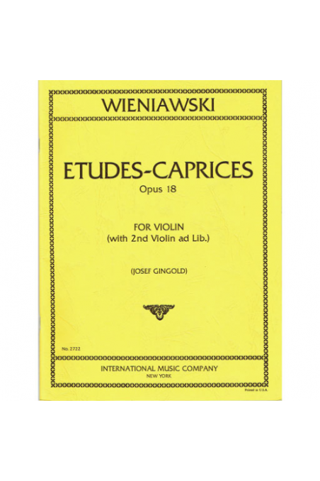 Wieniawski Etudes Caprices 6 Op18 violin with 2nd Violin (IMC)
