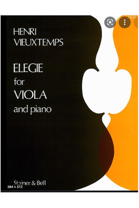 Vieuxtemps, Elegie Op30 for Viola and Piano (Stainer & Bell)