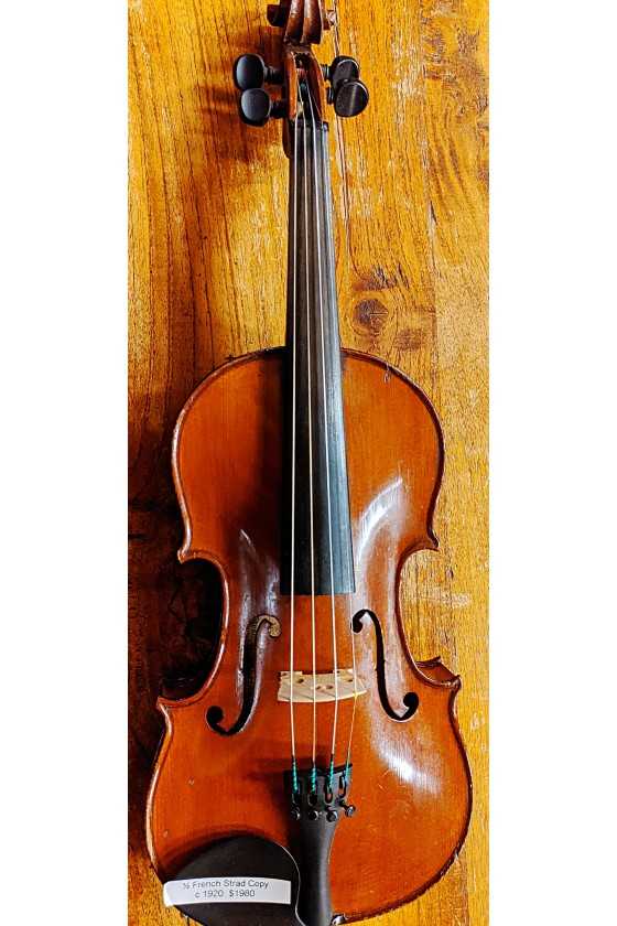 1/2 French Violin Strad Copy c 1920
