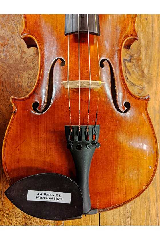 J.A. Baader Violin 1927 Mittenwald