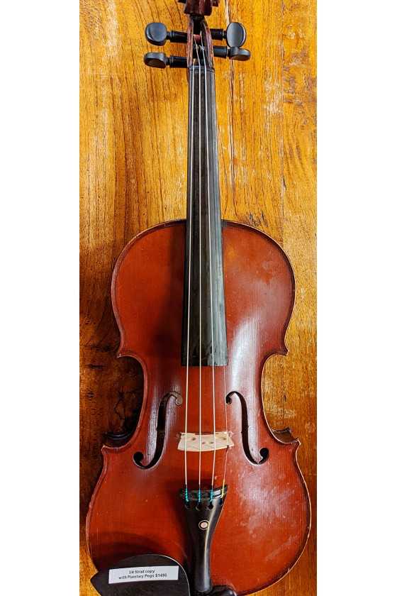 3/4 Strad Copy Violin with Planetary Pegs