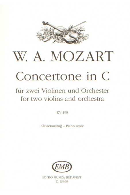 Mozart, Concertone in C K190 for Two Violins & Piano (EMB)