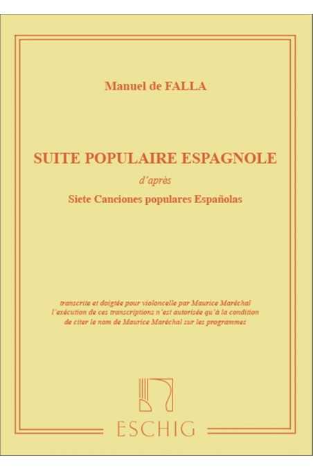 de Falla, Suite Populaire Espagnole for Cello & Piano (Eschig)