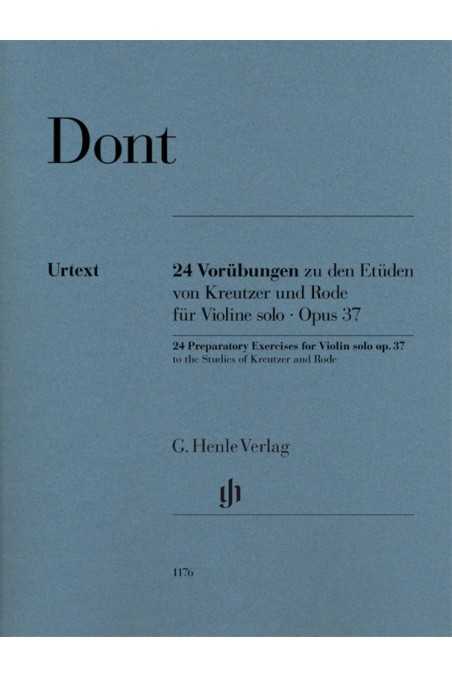 Dont, 24 Preparatory Excercise for Violin Solo Op37 (Henle)