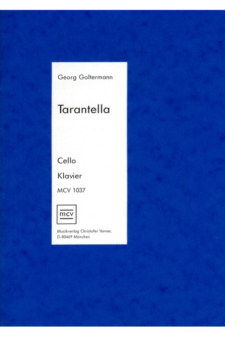 Goltermann, Tarantella Op. 60 No. 2 for Cello and Piano (MCV)