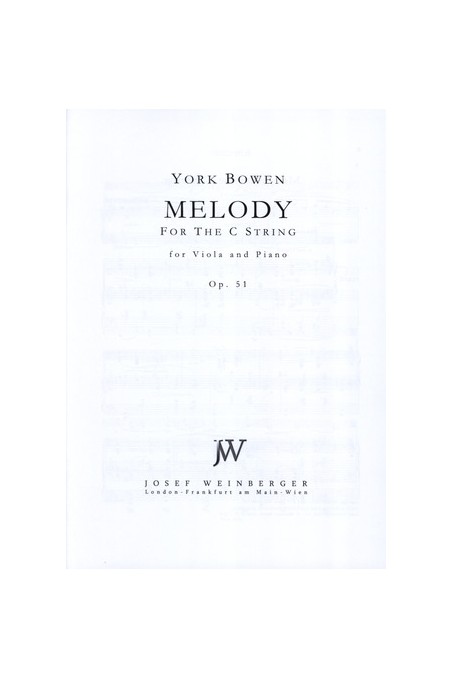 Bowen, Melody for the C String for Viola and Piano (Weinberger)