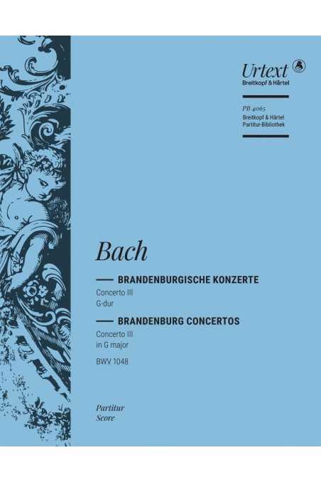 Bach, Brandenburg Concerto No. 3 in G Major BWV1048 for String Orchestra - Full Score (Breitkopf & Härtel)