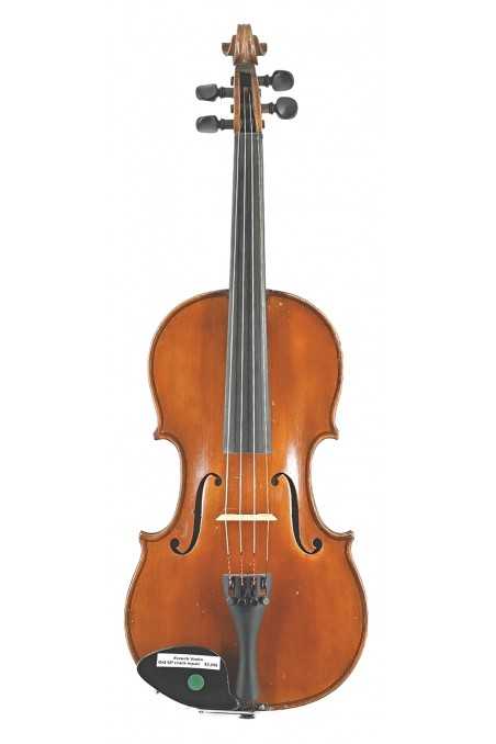 French Violin Old SP Crack Repair