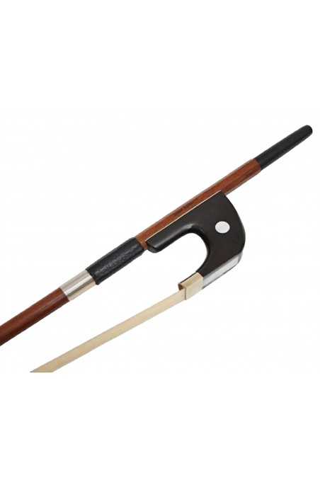 Dorfler Double Bass Bow (German Style) - No. 8, Brazilwood, Round Stick, Silver Nickel Mounted