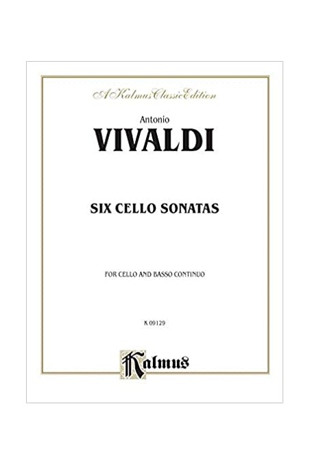 Vivaldi Six Sonatas For Cello And Basso Continuo (Kalmus)