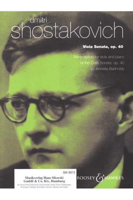 Shostakovich Sonata OP 40 For Viola/Piano (Transcribed)