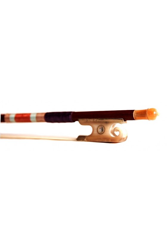 Violin Bow with Ornate Horn Frog