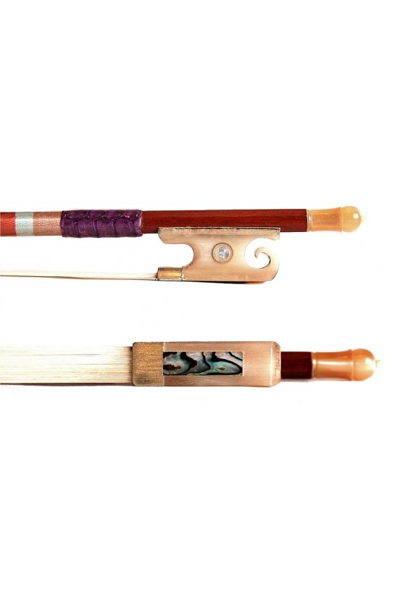 Violin Bow with Ornate Horn Frog