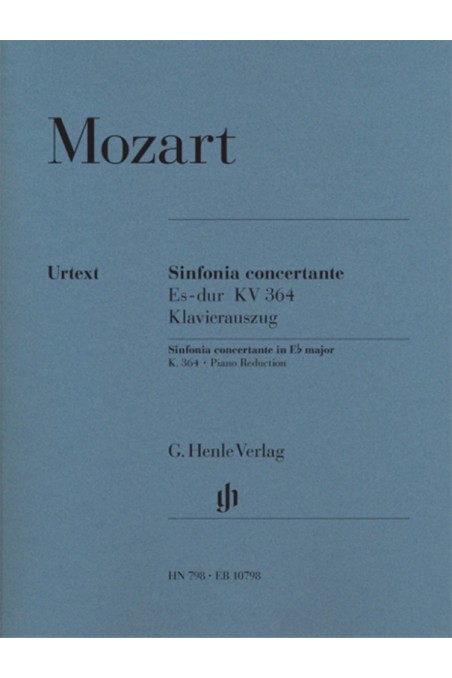 Mozart, Sinfonia Concertante For Violin, Viola And Piano KV364 (Henle Verlag)