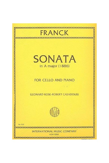 Franck, Sonata in A Major arranged for Cello and Piano (IMC)