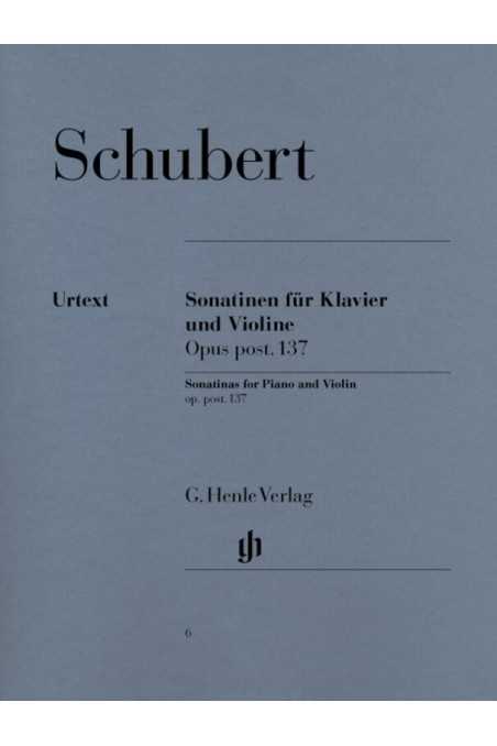 Schubert, Sonatinas for Piano and Violin Op. post. 137