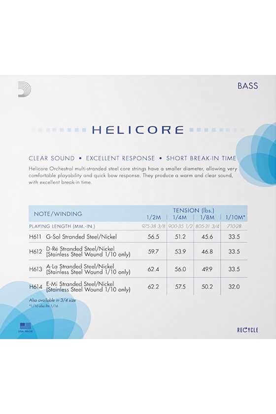 Helicore Orchestral Bass E String by D'Addario