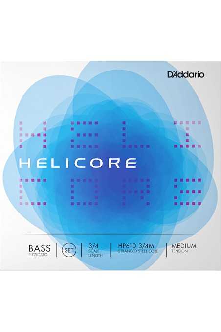 Helicore Pizzicato Bass String Set 3/4 by D'Addario