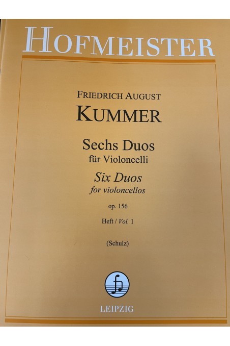 Kummer, Six Duos for Violoncellos, Vol. 1 Op 156 (Hofmeister FH 2222)