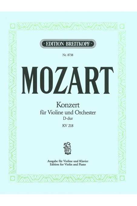 Mozart Concerto in D K218 for violin (Breitkopf & Härtel)