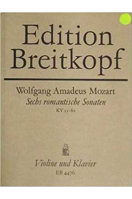 Mozart, 6 Sonatas For Violin And Piano KV 55-60 (Breitkopf & Härtel)