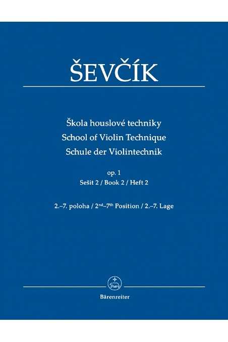 Ševcík School of Violin Technique op 1 2nd-7th Position Book 2 (Baerenreiter)