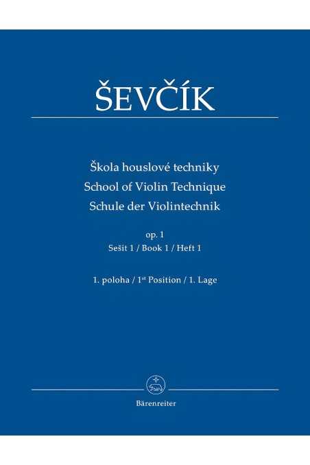 Ševcík School of Violin Technique op 1 1st Position Vol 1 (Baerenreiter)