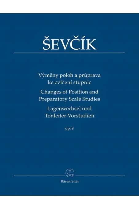 Ševcík Changes of Position and Preparatory Scale Studies op. 8 for violin (Baerenreiter)
