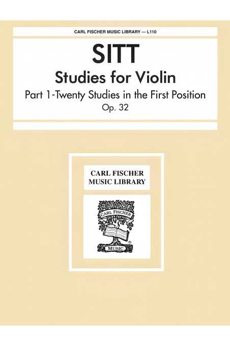 Sitt, 20 Studies in the First Position Part 1 Op. 32 for Violin