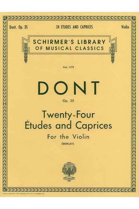 Dont, 24 Etudes and Caprices for Violin Op. 35 (Schirmer)