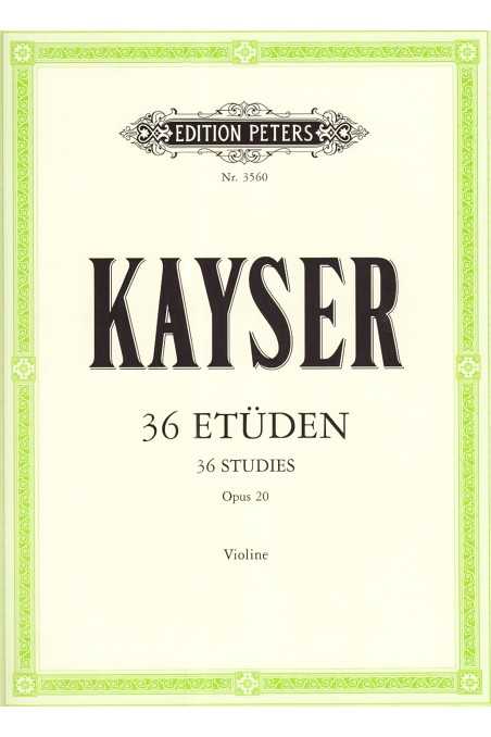 Kayser, 36 Studies Op. 20 for Violin (Peters)