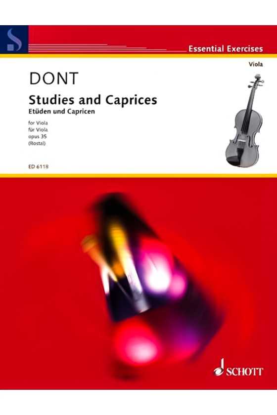 Dont Studies And Caprices For Viola (Schott)