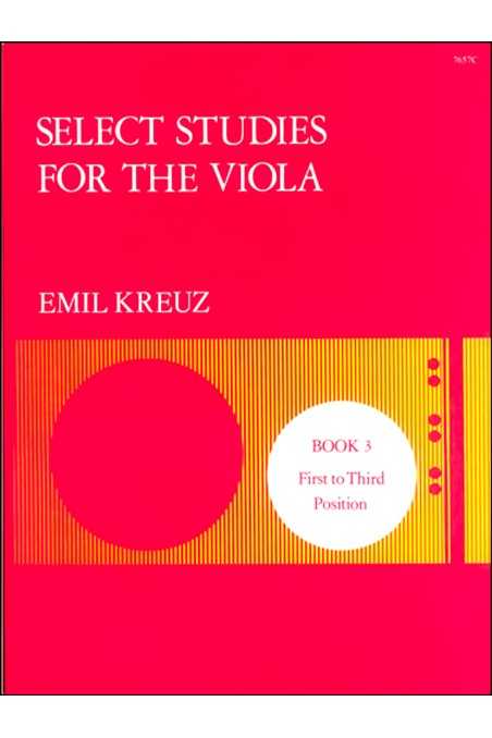 Kreuz, Select Studies For Viola Bk 3 (Stainer & Bell)