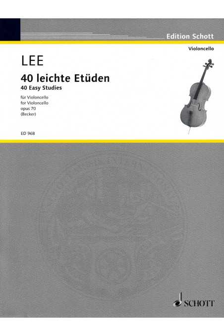 Lee, 40 Easy Studies For Cello (Schott)