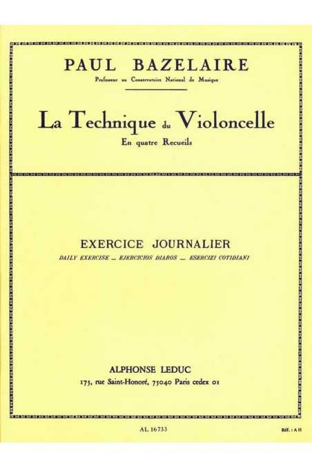 Bazelaire La Technique Du Violoncelle ( Leduc Edition)