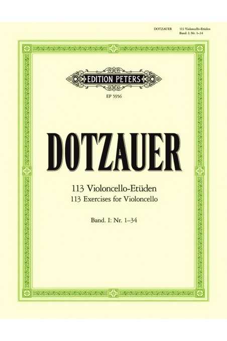 Dotzauer, 113 Exercises For Cello Bk 1 Nos. 1-34 (Peters)