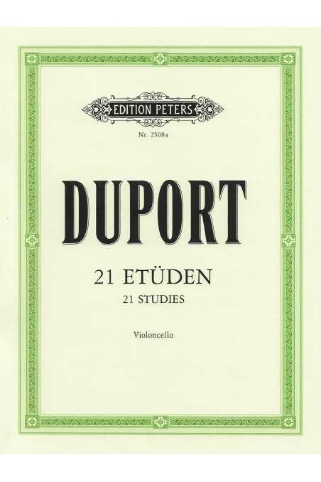 Duport, 21 Studies For Cello (Peters)