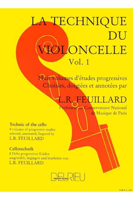 Feuillard, Technique For Cello Vl 1 (Delrieu)