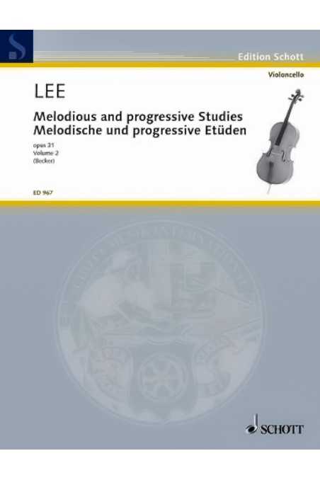 Lee, Melodious And Progressive Studies For Cello Vol 2 (Schott)