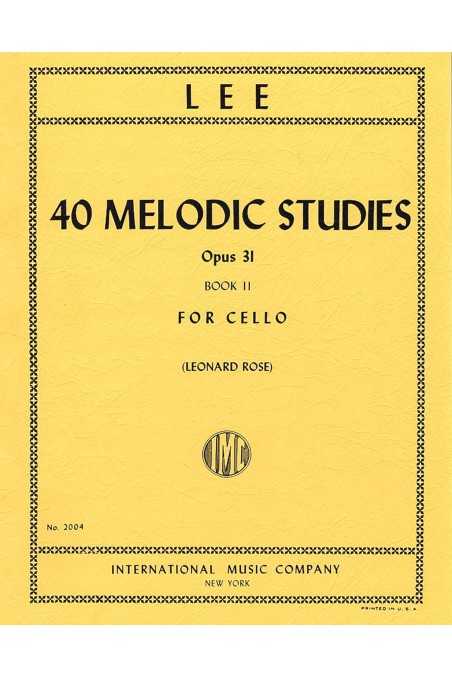 Lee, 40 Melodic Studies For Cello Op. 31 Bk 2 (IMC)
